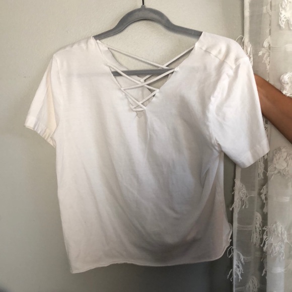 PINK Victoria's Secret Tops - VS PINK cross tie shirt